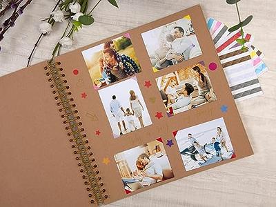 Pssoss Large DIY Scrapbook Photo Album 100 pages with Writing