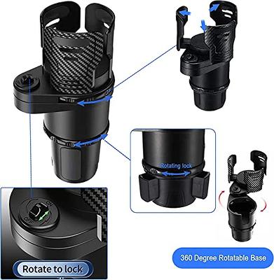 IRYNA Dual Cup Holder Expander Adapter for Car,2 in 1 Upgraded Automotive  Cup Holder Extender