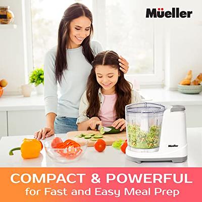 Mueller Mini Food Processor, Electric Food Chopper, 1.5-cup Meat Grinder,  Mix