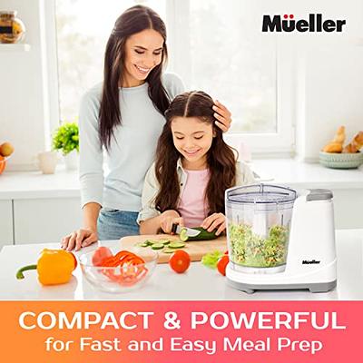 Mueller Mini Food Processor, Electric Food Chopper, 1.5-cup Meat