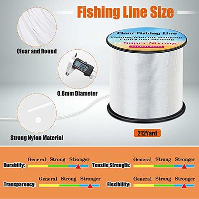 Strong Fishing Line Clear, Acejoz Thick Fishing Wire 0.8mm Invisible Hanging  Wire Heavy Duty Monofilament Line 70 Lb Test for Hanging Decoration Balloon  Garland Crafts - Yahoo Shopping