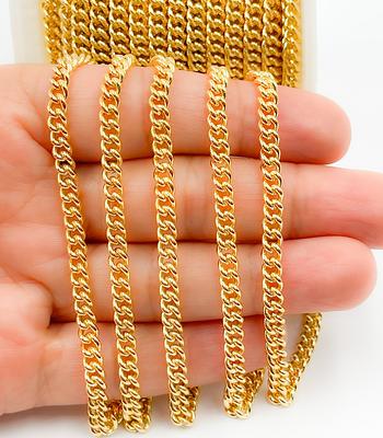 10 Feet Stainless Steel Cuban Chain Bulk Wholesale Curb Link Chain