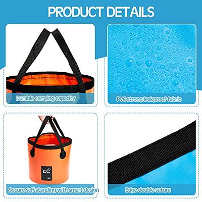 3 Pcs 5 Gallon Bucket Collapsible Foldable Bucket with Handle for