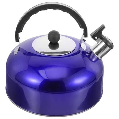 Stainless Steel Kettle Whistling Tea Kettle Coffee Kitchen Stovetop  Induction for for Home Kitchen Camping Picnic 4L