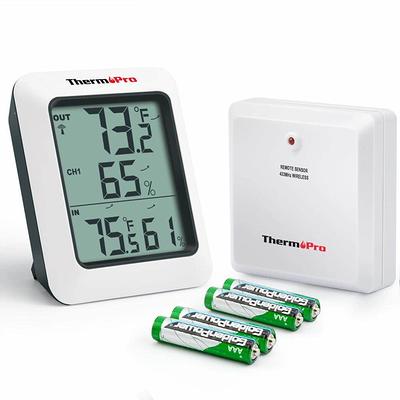 ThermoPro TP53W Black Hygrometer Thermometer Humidity Gauge TP53W - The  Home Depot