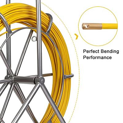 Olenyer Fish Tape Fiberglass 6MM 425FT Fishing Wire Duct Rodder Cable  Puller Running Electrical Fishtape Rod with Steel Wheel Stand Reel through  Wall Pipe - Yahoo Shopping