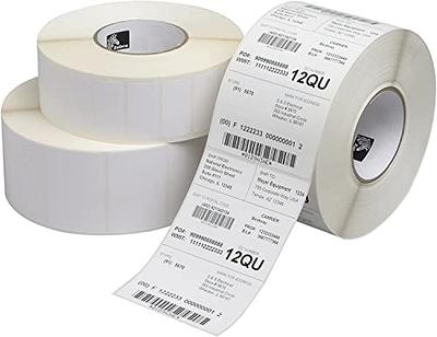 Adhesive label, thermal transfer, polyester, white, 3-1/4 x 1/2