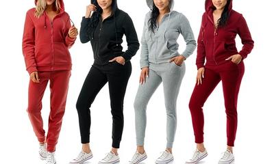 Women's 3 Piece Tracksuit Sets - Track Jacket Top W/ Racerback Tank &  Legging