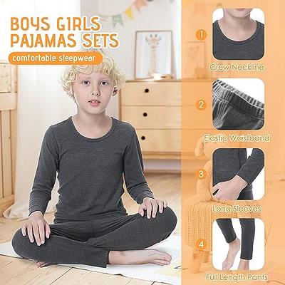 Buy Girls Thermal Underwear Set Kids Long Johns Fleece Lined Top & Bottom  Thermals at