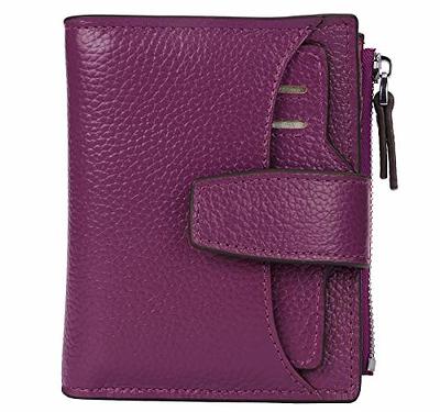 Leather Lady Wallet - Raspberry Pebbled