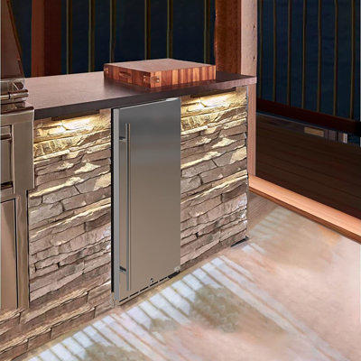 NewAir 15 Built-In 90-Can Outdoor Beverage Fridge, Stainless Steel