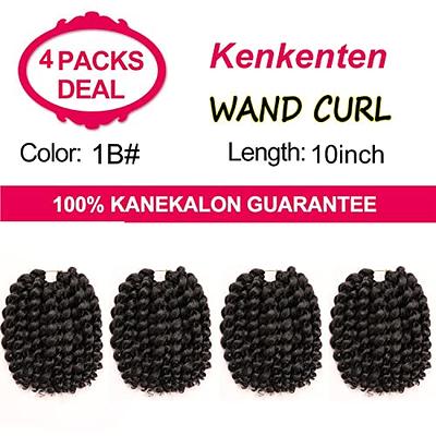 10 Inch 22 Strands 4 Packs Jumpy Wand Curls Crochet Hair Jamaican