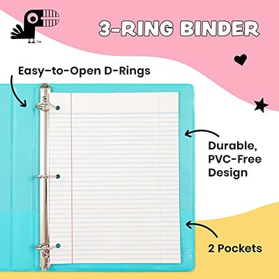 Yoobi 1 Inch D-Ring Binder - Pink School Supplies Office Organization