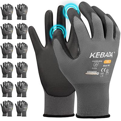 Lio Flex Touch Screen Gloves - 3 Pairs, Work Gloves Men & Women, Gloves with [10 Touchscreen fingers], Safety Work Gloves for Men & Women, Thin