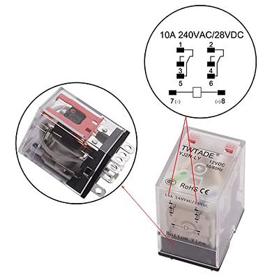 TWTADE AC 12 V Elektromagnetisches Leistungsrelais 8 Pin DPDT (2NO