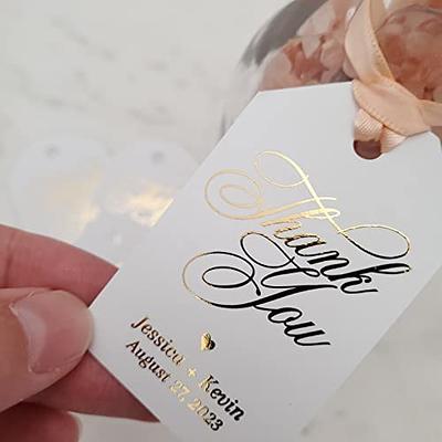Gold Thank You Stickers for Wedding Favors Custom Wedding 
