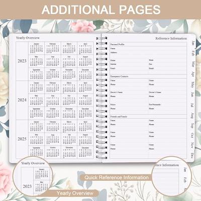 Daily Dated Day On One Page Printed Planner Inserts - A6 Ringbound