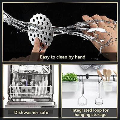 2PCS Potato Masher Stainless Steel, Mashed Potatoes Masher, Best