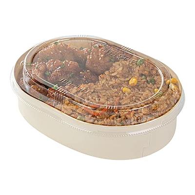 Restaurantware Basic Nature 8 Ounce Deli Containers, 500 Compostable Meal Prep Containers - Lids Sold Separately, Round, Clear PLA Plastic