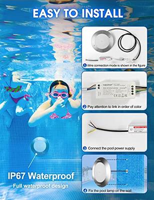  Fovaa Pool Lights for Above Ground Pool, Submersible