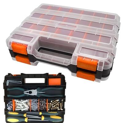 Tools Organizer Box Small Parts Storage Box 50-Compartment Double