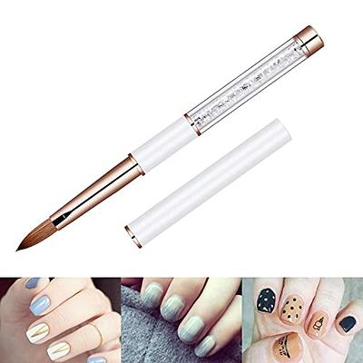 FULINJOY Nail Art Liner Brushes, 7mm/9mm/11mm UV Gel Painting Nail Art  Design Brush Metal Handle Nail Drawing Pens (3PCS, Black)