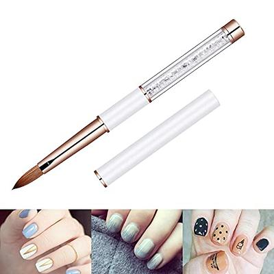 Saviland 4Pcs Acrylic Nail Brush Sets - Nail Art Brush for Acrylic Powder  Application(Size 8/10/12/14) 