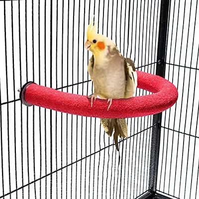 9 PCS Bird Perches Stand Toy, Natural Wood Parrot Perch Stand Bird Cage  Branches Platform Accessories for Parakeets Cockatiels Conures Macaws  Finches Love Birds