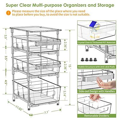 YOOMIDDA Bathroom Storage Organizer with Dividers, Multi-Purpose Kitchen  Under Sink Organizers and Storage Slide-Out, Closet Organization, Kitchen  Pantry Cabinet Medicine Bins (2 Tier) - Yahoo Shopping