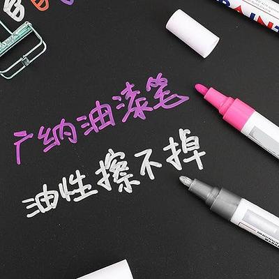 Conceptinks Premium Tire Marker Pens White Waterproof Paint Markers for Car Tire Lettering Made in Japan (3 Pack-White)