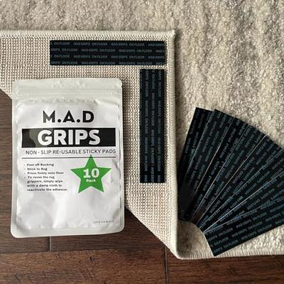 12pcs Non-Slip Rug Gripper for Hardwood Floors and Tiles - Double-Sided  Anti-Slip Rug Grips, Washable, Corner Side Gripper