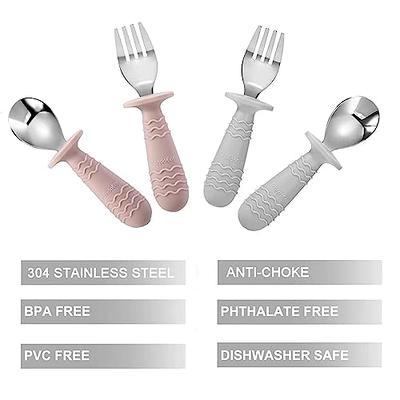 2 pcs Toddler Utensils, Stainless Steel Toddler Silverware Set with Round  Handle, Baby Forks for Self Feeding, 1 Toddler Fork and 1 Toddler Spoon,  BPA Free - Yahoo Shopping