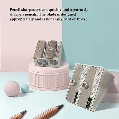 OFiSEXPT 4pcs Colored Pencil Sharpener, Manual Pencil Sharpener Dual Holes,  for Kids Adults Students School Class Home Office