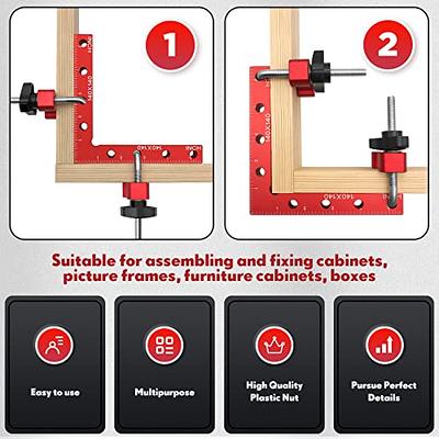 Plastic 90 Degree Right Angle Blocks,2pcs 90 Degree Positioning Squares  Right Angle Clamp Woodworking Carpenter Corner Clamping Tool(red)