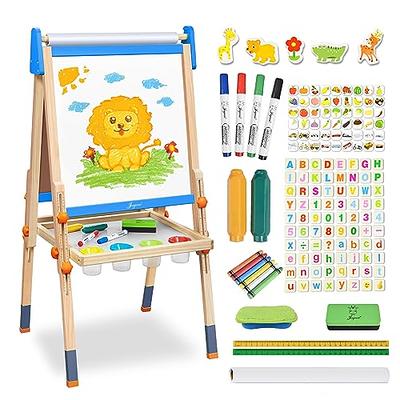 MEEDEN Easel for Kids, Double-Sided All-in-one Wooden Art Easel, Kids Art  Easel Set with Paper Rolls, Magnetic Easel with Whiteboard & Chalkboard,  Finger Paints, Accessories Easel for Toddlers - Yahoo Shopping