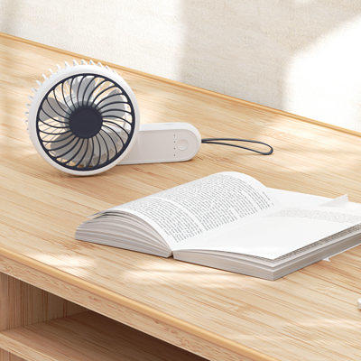 JISULIFE Handheld Fan, Portrable Mini Fan with 3 Speed, USB Rechargeable  Personal Fan Battery Operated for Outdoor, Office, Travel -White
