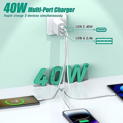 40W 3-Port USB-C Charger