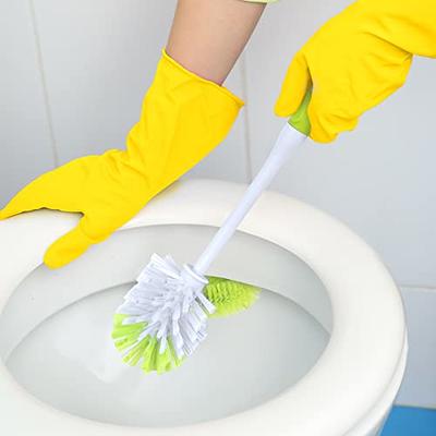 Pine-Sol Toilet Bowl Cleaner Brush with Holder, Heavy Duty Cleaning Wand  with Under The Rim Scrubber, Non-Slip Handle, Storage Caddy