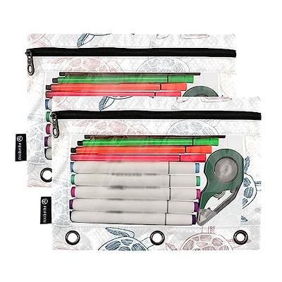 Glaphy Colorful Joystick Video Game Zipper Pencil Pouch for 3 Ring Binder,  Clear Window Pencil Case Bags Daily Office Supplies 2 Pcs - Yahoo Shopping