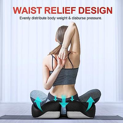 Benazcap X Large Memory Seat Cushion for Office Chair Ergonomic Cushions  Pad Pillow for Pressure Relief Sciatica & Pain Relief Memory Foam for Long