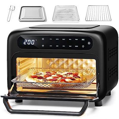 NutriChefKitchen 30 Quarts Kitchen Convection Oven - 1400 Watt Countertop,  Rotisserie Roaster Grill, Top Rack, Dual Hot Plates, Toaster, Baking Tray