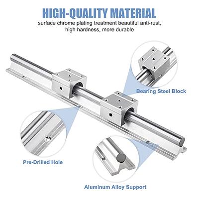 CNCMANS Linear Rail 2PCS SBR12 400mm Fully Supported Linear Rail