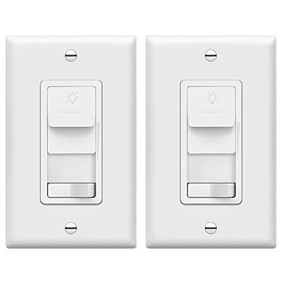 TOPGREENER Kalide Dual Load Dimmer Light Switch, Double LED Dimmer, Full  Range, Single Pole, 120VAC, 60Hz, 200W LED/CFL, Neutral Wire Not Required