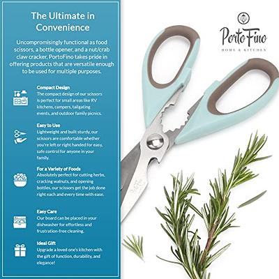 Farberware Comfort Grip Kitchen Scissors, 2 Pack, Aqua and Gray