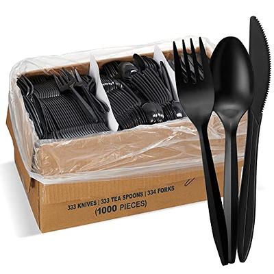 Plastic Spoons - Black Disposable Spoons