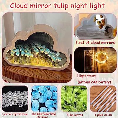 Diy Tulip Night Light, Cloud Tulip Mirror Night Light -sz.14734