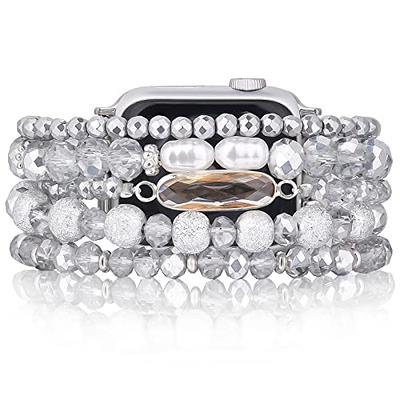  CAGOS Bracelet Compatible with Apple Watch Band 38mm 40mm 41mm  Series 9/8/7/6/5/4/3/2/1/SE, Cute Dressy Boho Beaded Elastic Stretchy  Pretty Strap Replacement for iWatch Bands Women, Brown : Cell Phones &  Accessories