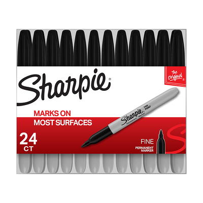 Sharpie Permanent Markers, Fine Point, Black, 36/Pack (35010)