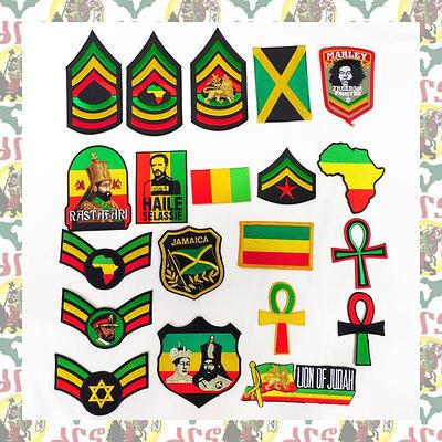 Reggae/Africa/Rastafari Embroidery Iron On Patches