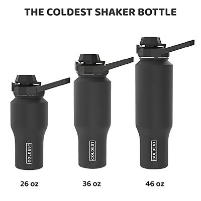 JEELA Sports - 2 Pack Protein Shaker Bottles for Protein Mixes with Shake Ball - 24 oz, Dishwasher Safe Blender Shaker Bottles, Shaker Cup for